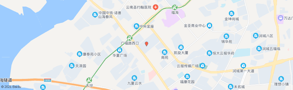 昆明广福路口(省委)_公交站地图_昆明公交_妙搜公交查询2024