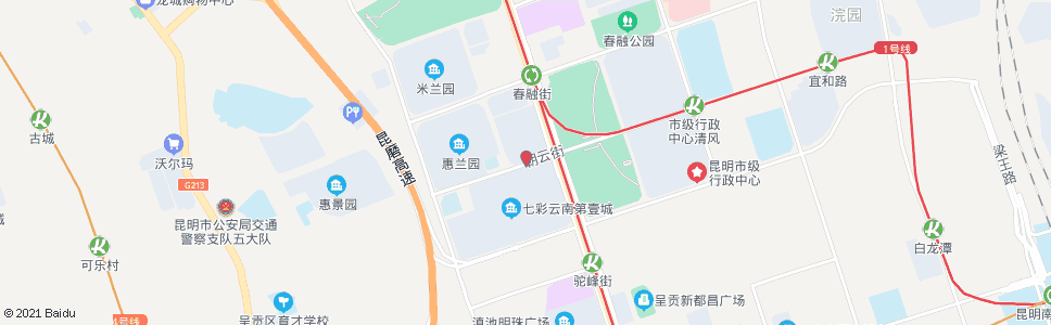 昆明彩云南路口(朝云街)_公交站地图_昆明公交_妙搜公交查询2024