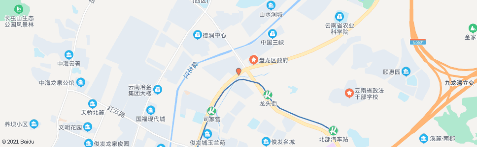 昆明沣源路口北京路_公交站地图_昆明公交_妙搜公交查询2024