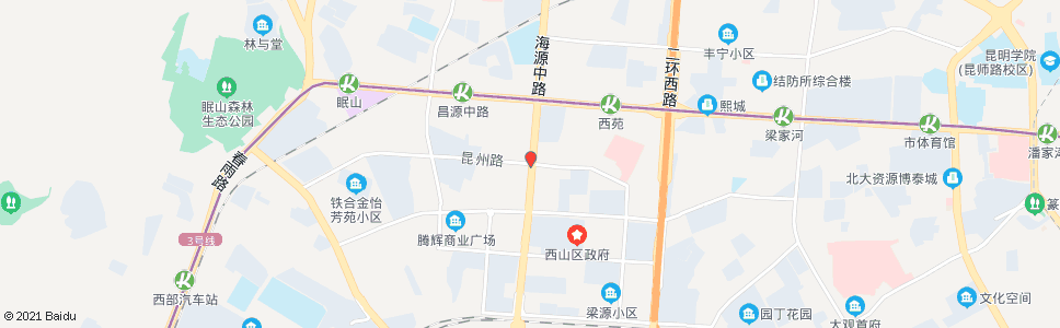 昆明海源南路口昆州路_公交站地图_昆明公交_妙搜公交查询2024