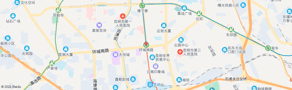 昆明环城南路站_公交站地图_昆明公交_妙搜公交查询2024