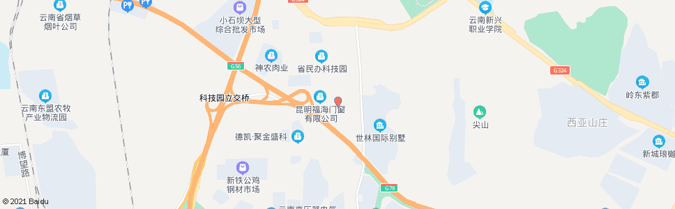 昆明信息产业基地展示厅_公交站地图_昆明公交_妙搜公交查询2024