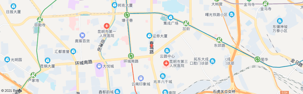 昆明和平新村_公交站地图_昆明公交_妙搜公交查询2024