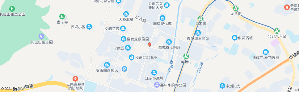 昆明红园路口小康大道_公交站地图_昆明公交_妙搜公交查询2024