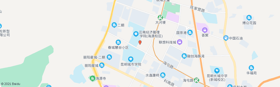 昆明海源村_公交站地图_昆明公交_妙搜公交查询2024