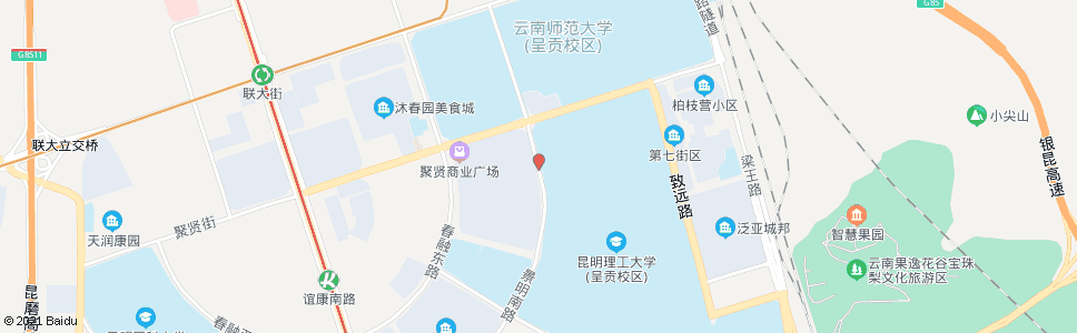 昆明聚贤街口(景明南路)_公交站地图_昆明公交_妙搜公交查询2024