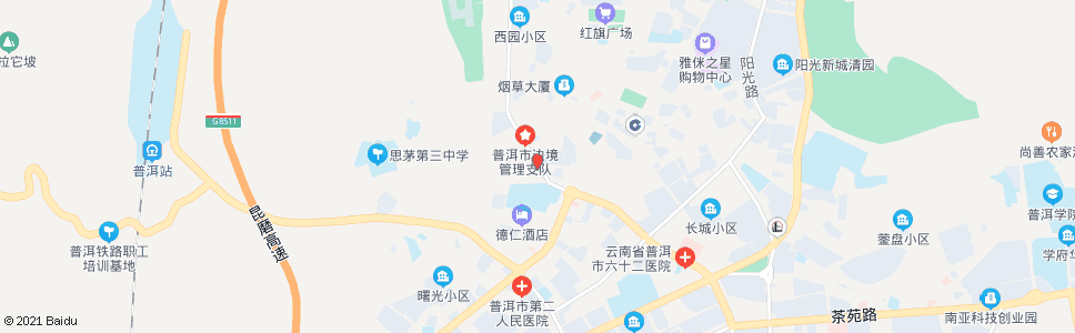 普洱师专老校区_公交站地图_普洱公交_妙搜公交查询2024