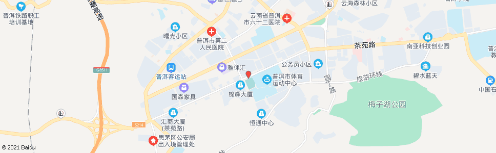 普洱圣安迪大酒店_公交站地图_普洱公交_妙搜公交查询2024