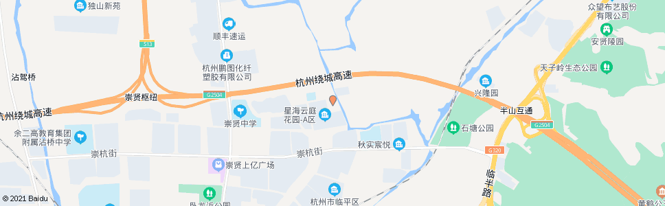 杭州崇贤街道_公交站地图_杭州公交_妙搜公交查询2025