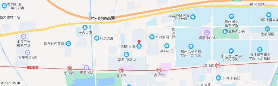 杭州学林街上沙路口_公交站地图_杭州公交_妙搜公交查询2025