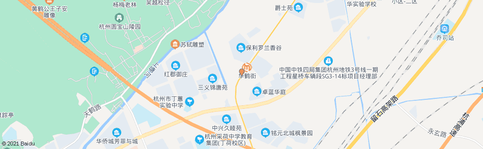 杭州天都路华鹤街口_公交站地图_杭州公交_妙搜公交查询2024