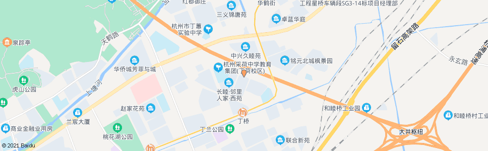 杭州环丁路长虹路北口_公交站地图_杭州公交_妙搜公交查询2025