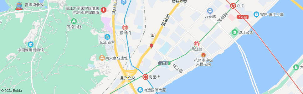 杭州姚江路秋涛路口_公交站地图_杭州公交_妙搜公交查询2024