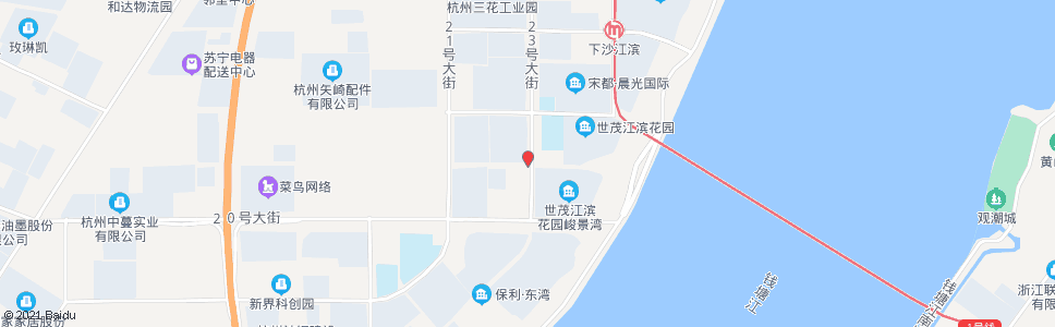 杭州十八号大街二十三号路口_公交站地图_杭州公交_妙搜公交查询2025