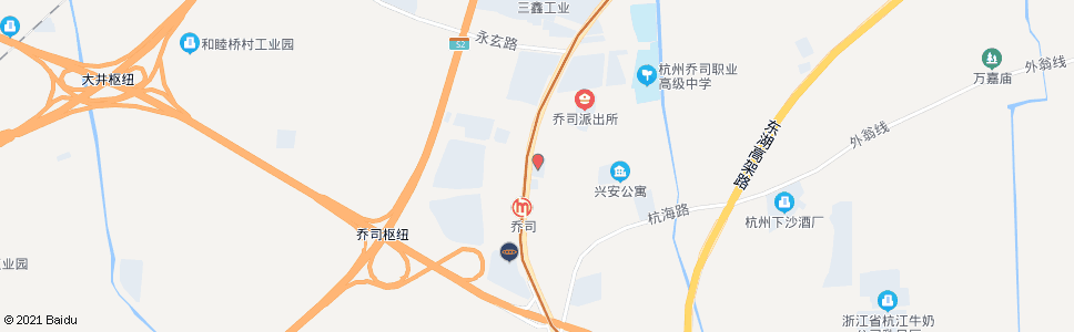 杭州乔司街道_公交站地图_杭州公交_妙搜公交查询2024