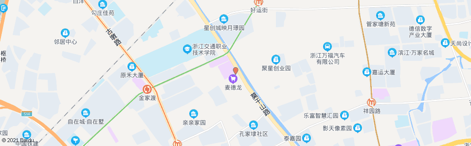 杭州金家渡路西口(brt)_公交站地图_杭州公交_妙搜公交查询2025