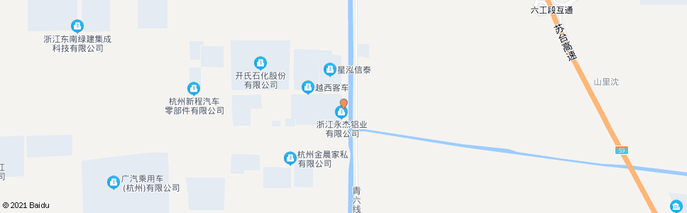 杭州青东二路江东六路口_公交站地图_杭州公交_妙搜公交查询2025