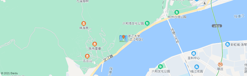 杭州之江学院_公交站地图_杭州公交_妙搜公交查询2024