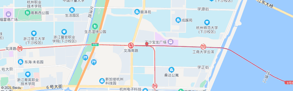 杭州二号大街文海南路口_公交站地图_杭州公交_妙搜公交查询2025