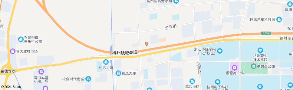 杭州松乔街海达北路口_公交站地图_杭州公交_妙搜公交查询2025