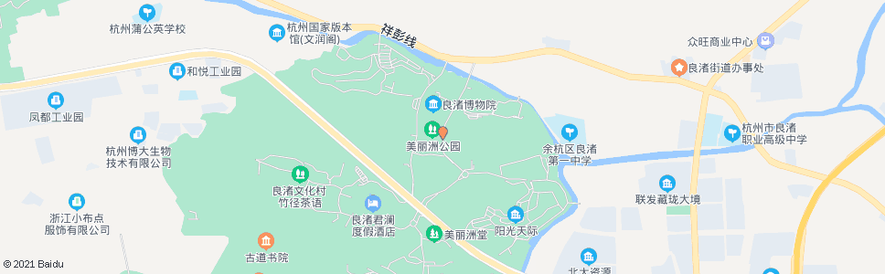 杭州良渚博物院正门_公交站地图_杭州公交_妙搜公交查询2024