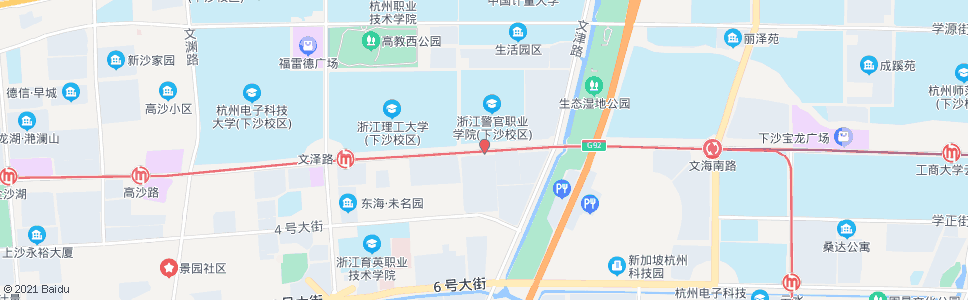 杭州二号大街文溯路口_公交站地图_杭州公交_妙搜公交查询2025