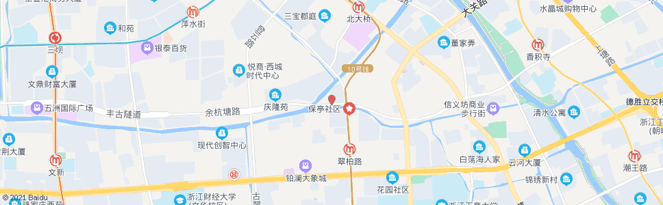 杭州余杭塘路学院路西口_公交站地图_杭州公交_妙搜公交查询2024