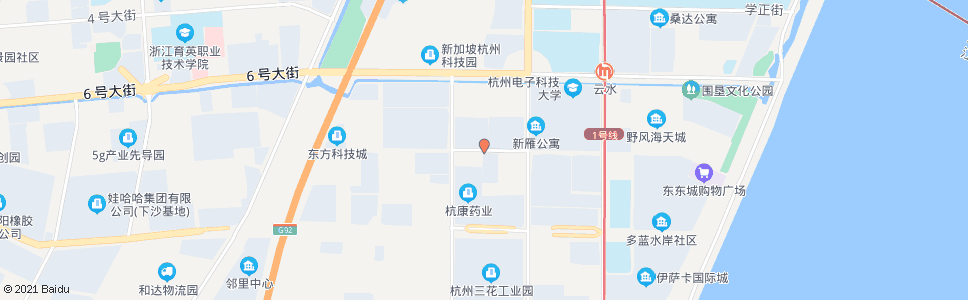 杭州二十号大街十一号路口_公交站地图_杭州公交_妙搜公交查询2024