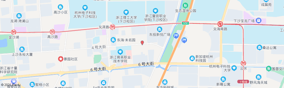 杭州四号大街文溯路口_公交站地图_杭州公交_妙搜公交查询2025