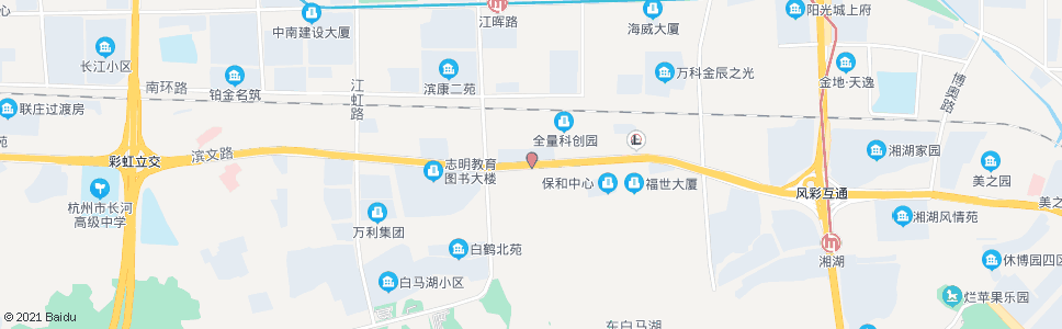 杭州滨文路江陵路口_公交站地图_杭州公交_妙搜公交查询2025