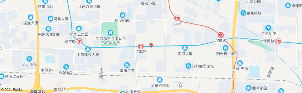 杭州滨康路聚工路口_公交站地图_杭州公交_妙搜公交查询2024