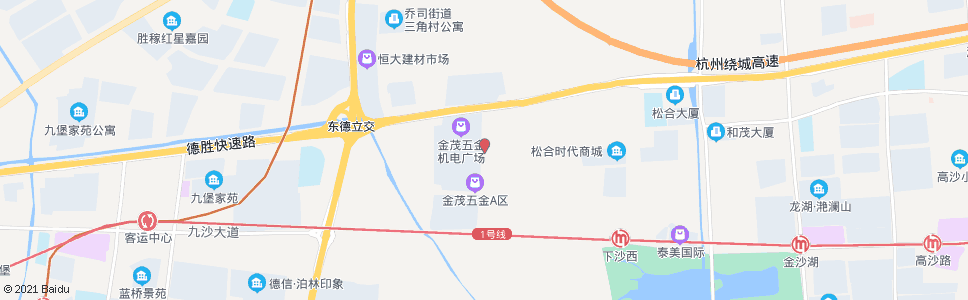 杭州月雅路德胜东路口_公交站地图_杭州公交_妙搜公交查询2025