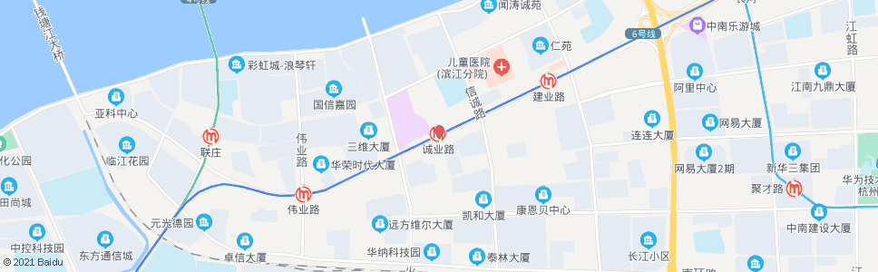 杭州江南大道诚业路口(BRT)_公交站地图_杭州公交_妙搜公交查询2025