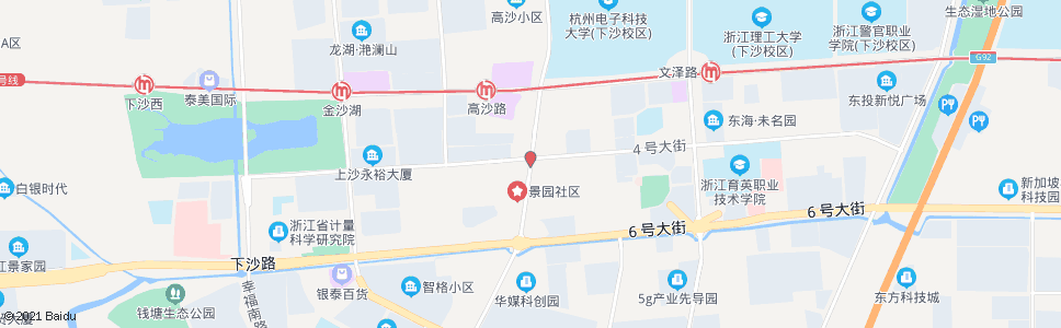 杭州一号路四号大街口(四号大街以南)_公交站地图_杭州公交_妙搜公交查询2025