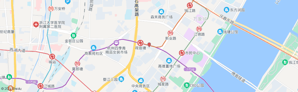 杭州下车路口(brt)_公交站地图_杭州公交_妙搜公交查询2025