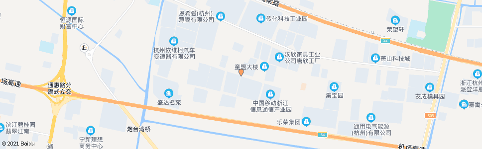 杭州鸿兴路高新六路口_公交站地图_杭州公交_妙搜公交查询2025