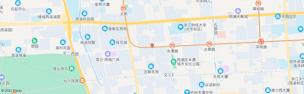 杭州文二西路竞舟路口_公交站地图_杭州公交_妙搜公交查询2024