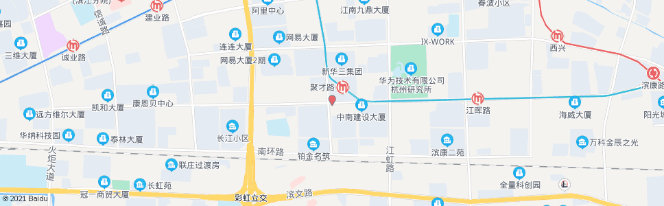 杭州滨康路长河路口_公交站地图_杭州公交_妙搜公交查询2025