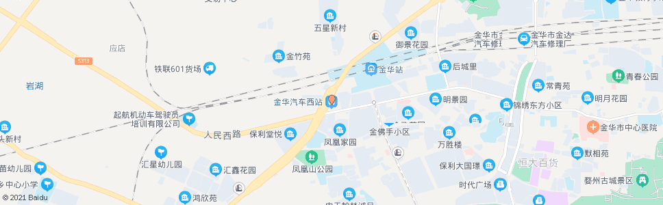 金华汽车西站(迪耳路环城西路)_公交站地图_金华公交_妙搜公交查询2024