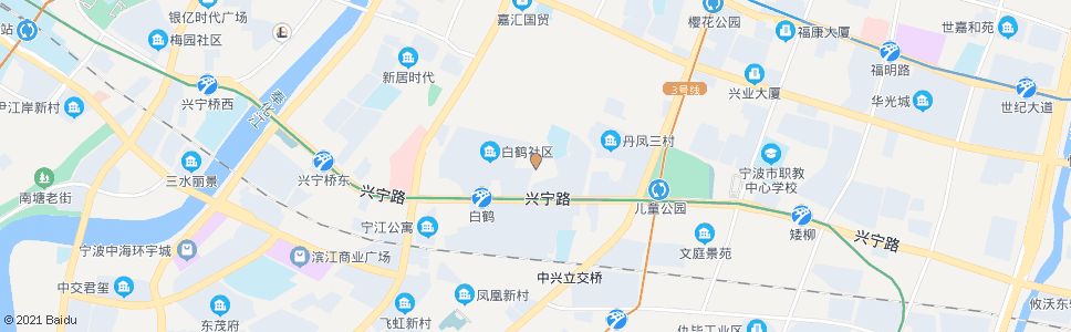 宁波白鹤新村_公交站地图_宁波公交_妙搜公交查询2024