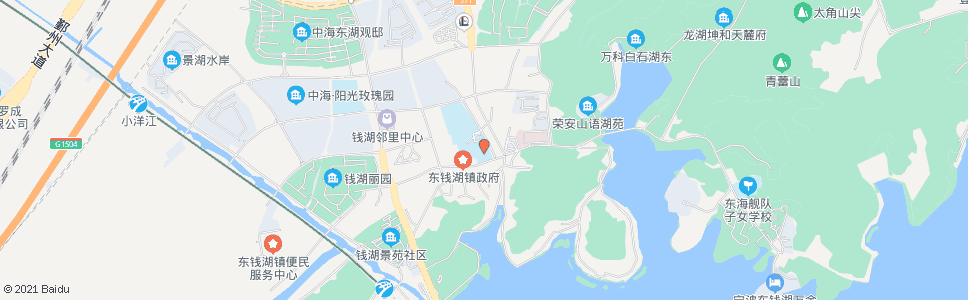 宁波东钱湖中学_公交站地图_宁波公交_妙搜公交查询2024