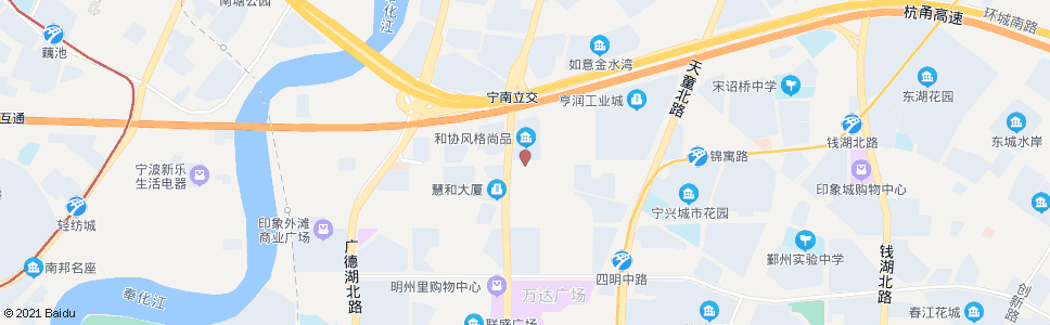 宁波嵩江中路宁南北路口_公交站地图_宁波公交_妙搜公交查询2025