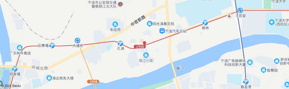 宁波华业街环城北路口_公交站地图_宁波公交_妙搜公交查询2025