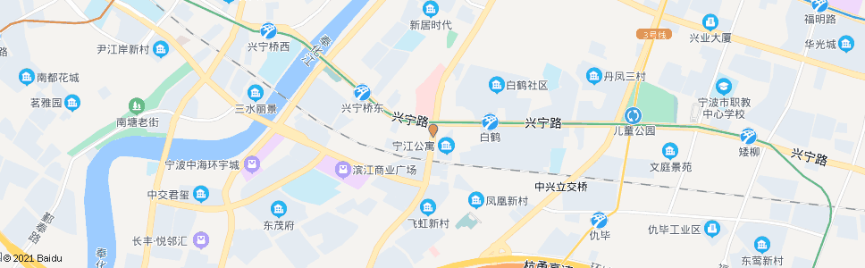 宁波彩虹南路兴宁路口_公交站地图_宁波公交_妙搜公交查询2024