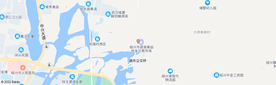 绍兴区实验小学(果蔬批发市场)_公交站地图_绍兴公交_妙搜公交查询2025