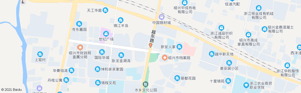 绍兴市档案馆(世纪街口)_公交站地图_绍兴公交_妙搜公交查询2025