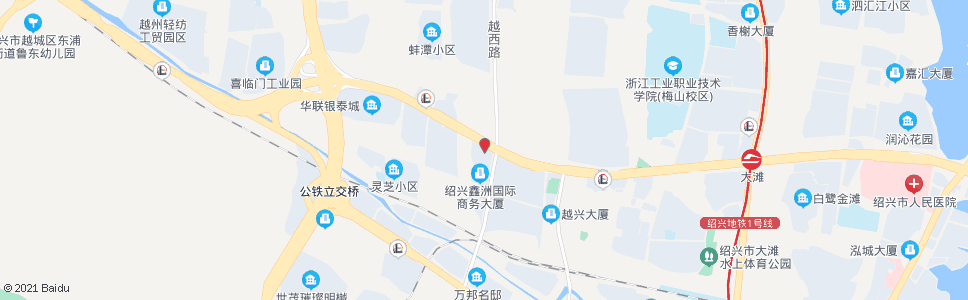 绍兴金德隆(鑫洲海湾大酒店)_公交站地图_绍兴公交_妙搜公交查询2024