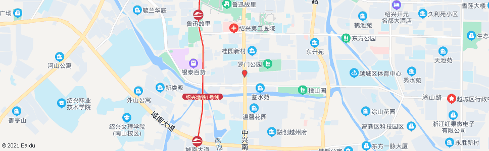 绍兴稽山公园(罗门新村)_公交站地图_绍兴公交_妙搜公交查询2024